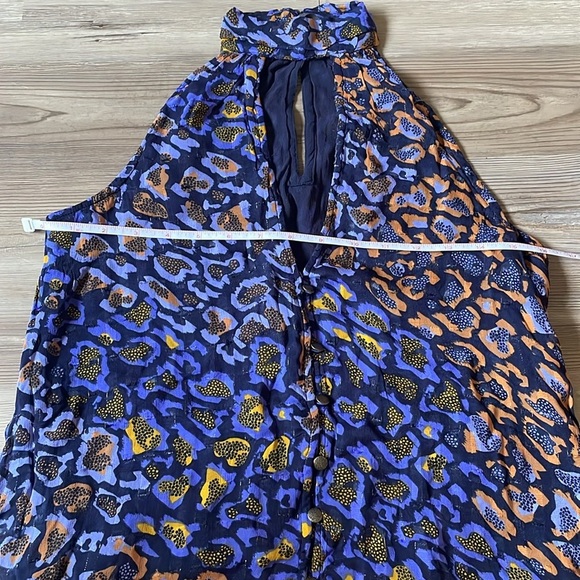 Anthropologie Sleeveless Halter Tank Multicolor Lined size XXS (0) Feminine NEW - Picture 6 of 14